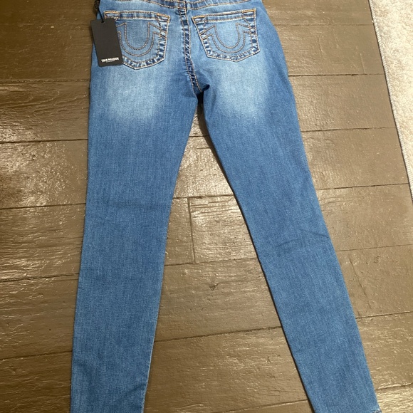 NWT True Religion super Skinny High Rise Jennie Curvy Blue Jeans Size 26 red tag - Picture 6 of 7